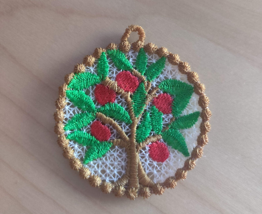 Tree of Life Circle Necklace Charm Earrings - image 1