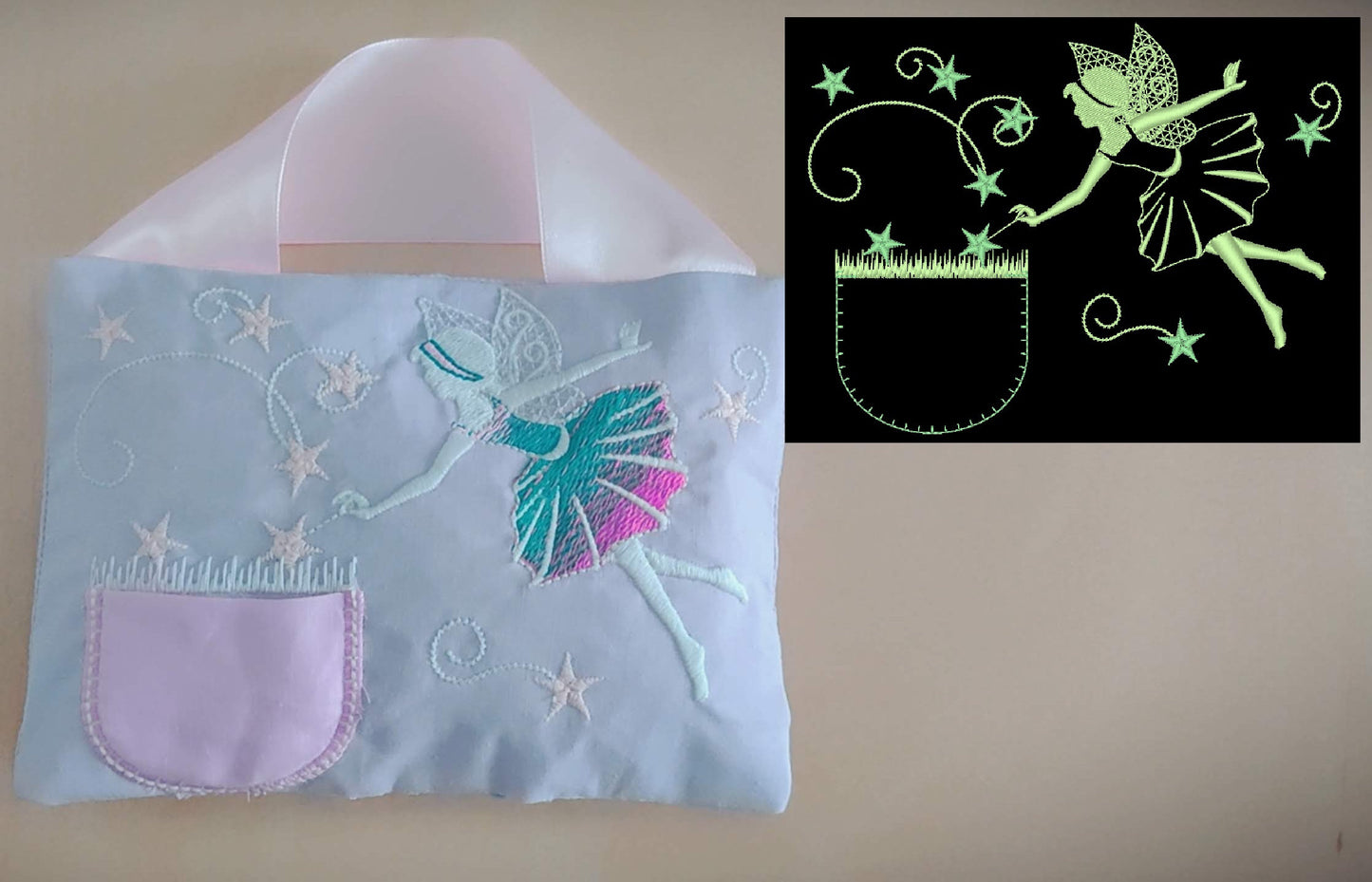 Magic Tooth Fairy pillow ITH – Sizes 5" 7" 6" 10" Digital Embroidery File | Artapli