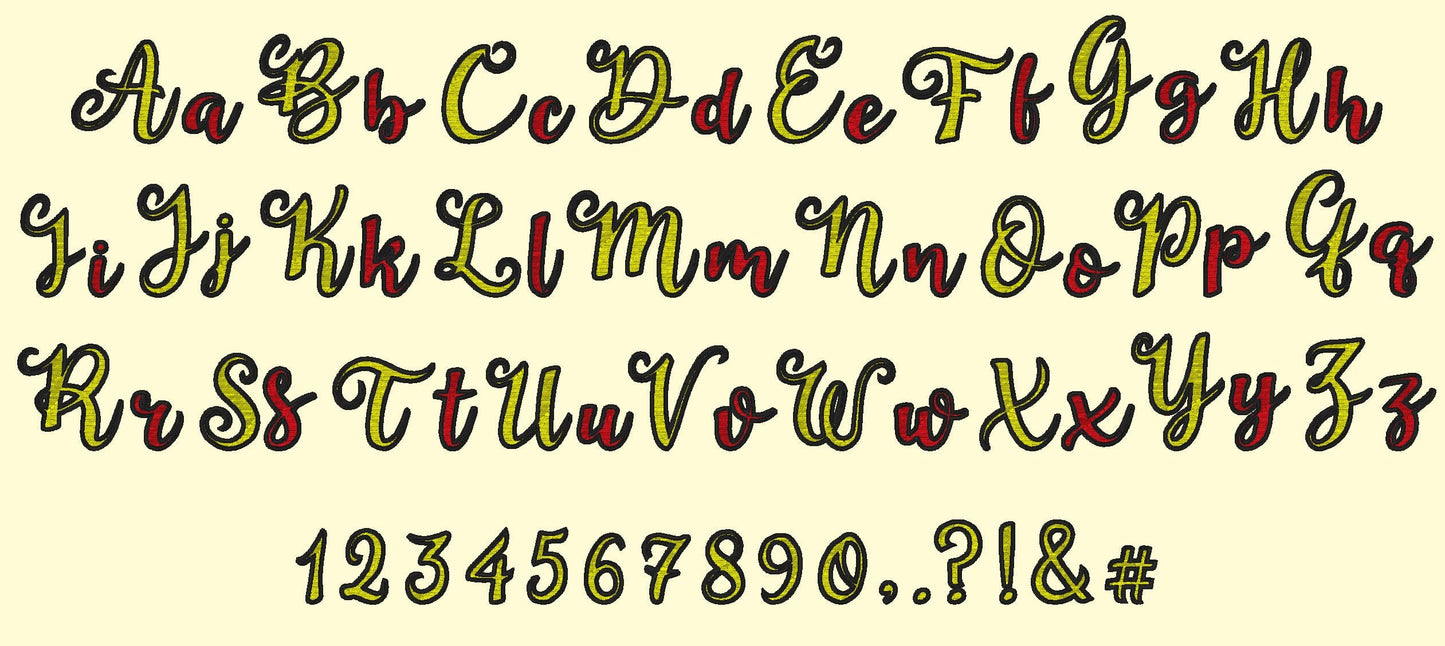 Curly Fill Stitch Font Dune – Instant Download | Artapli