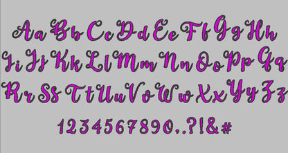 Curly Fill Stitch Font Dune – Sizes 1.3" 1.5" 2" 3" 3.5" 4" BX Digital Font File | Artapli