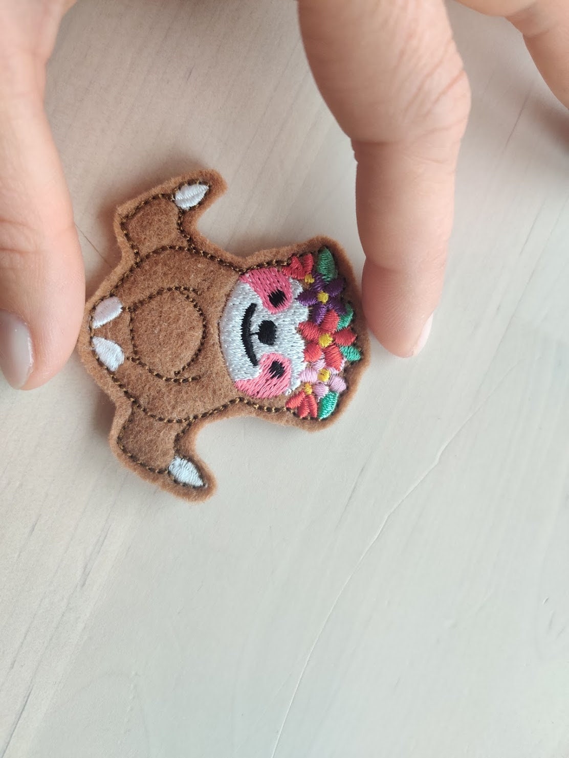 Mini Sloth light stitch outline feltie – Instant Download | Artapli