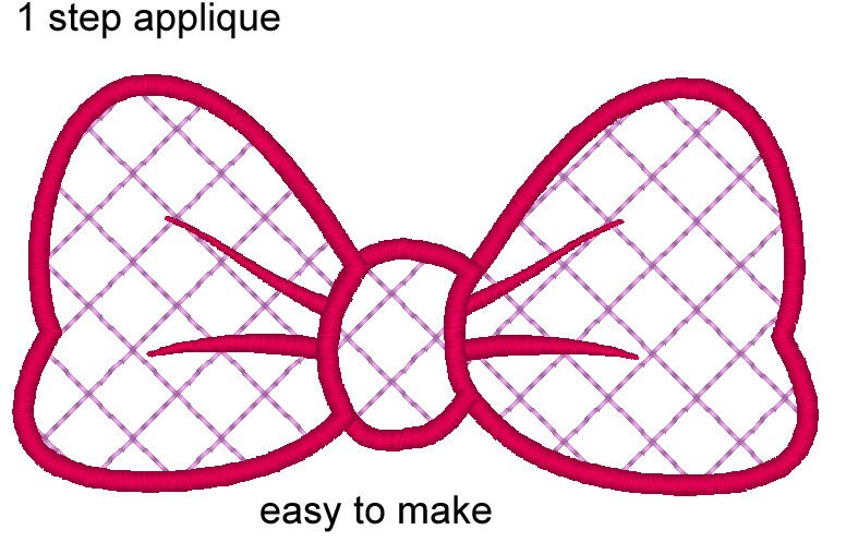 Minnie Bow – Sizes 1" 1.5" 2" 3" 4" 4.5" Digital Embroidery File | Artapli