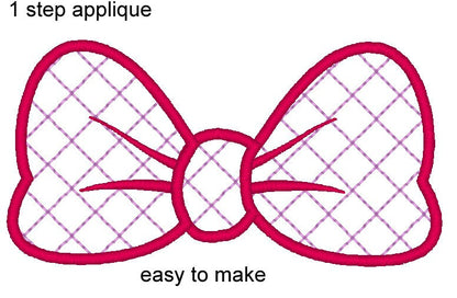 Minnie Bow – Sizes 1" 1.5" 2" 3" 4" 4.5" Digital Embroidery File | Artapli