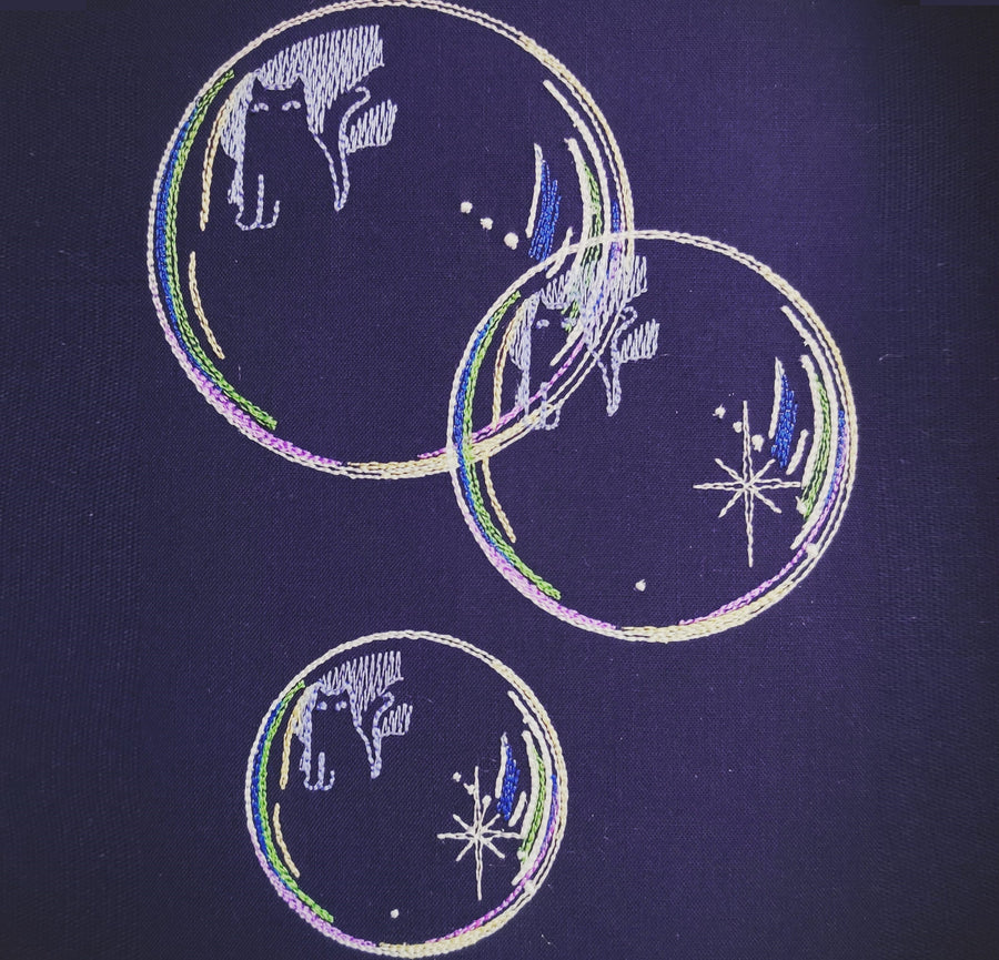 Peaking Hidden Cat Bubble Set of 3 Machine Embroidery 2" 3" 3.5" 4" 4.5" 7" | PES DST JEF | Artapli