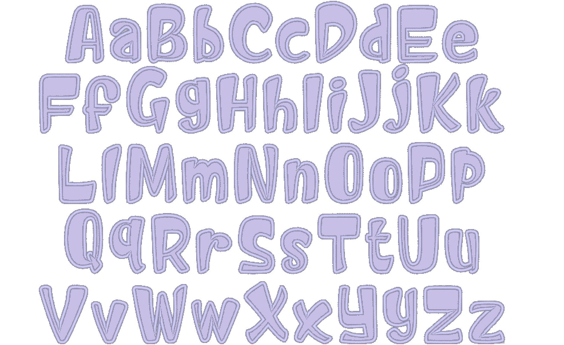 Monogram Applique Font machine embroidery applique – Sizes 2" 2.5" 3" 3.5" 4" 4.5" BX Digital Font File | Artapli
