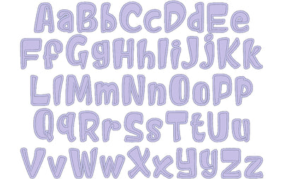 Monogram Applique Font machine embroidery applique – Sizes 2" 2.5" 3" 3.5" 4" 4.5" BX Digital Font File | Artapli