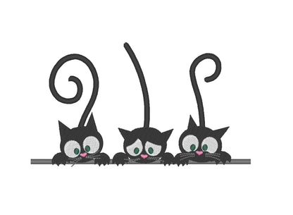 Halloween Three Black Cats - image 1