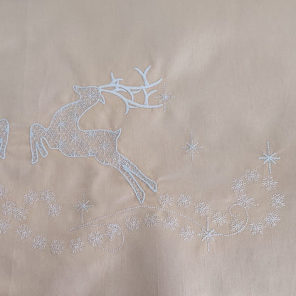 Reindeer glow in the dark machine embroidery designs Merry Christmas Deer Table runner Christmas skirt Banner Garden flag