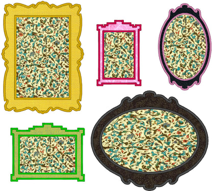 Frame Set of 5 – Sizes 4" 5" 6" 7" 8" 10" Digital Embroidery File | Artapli