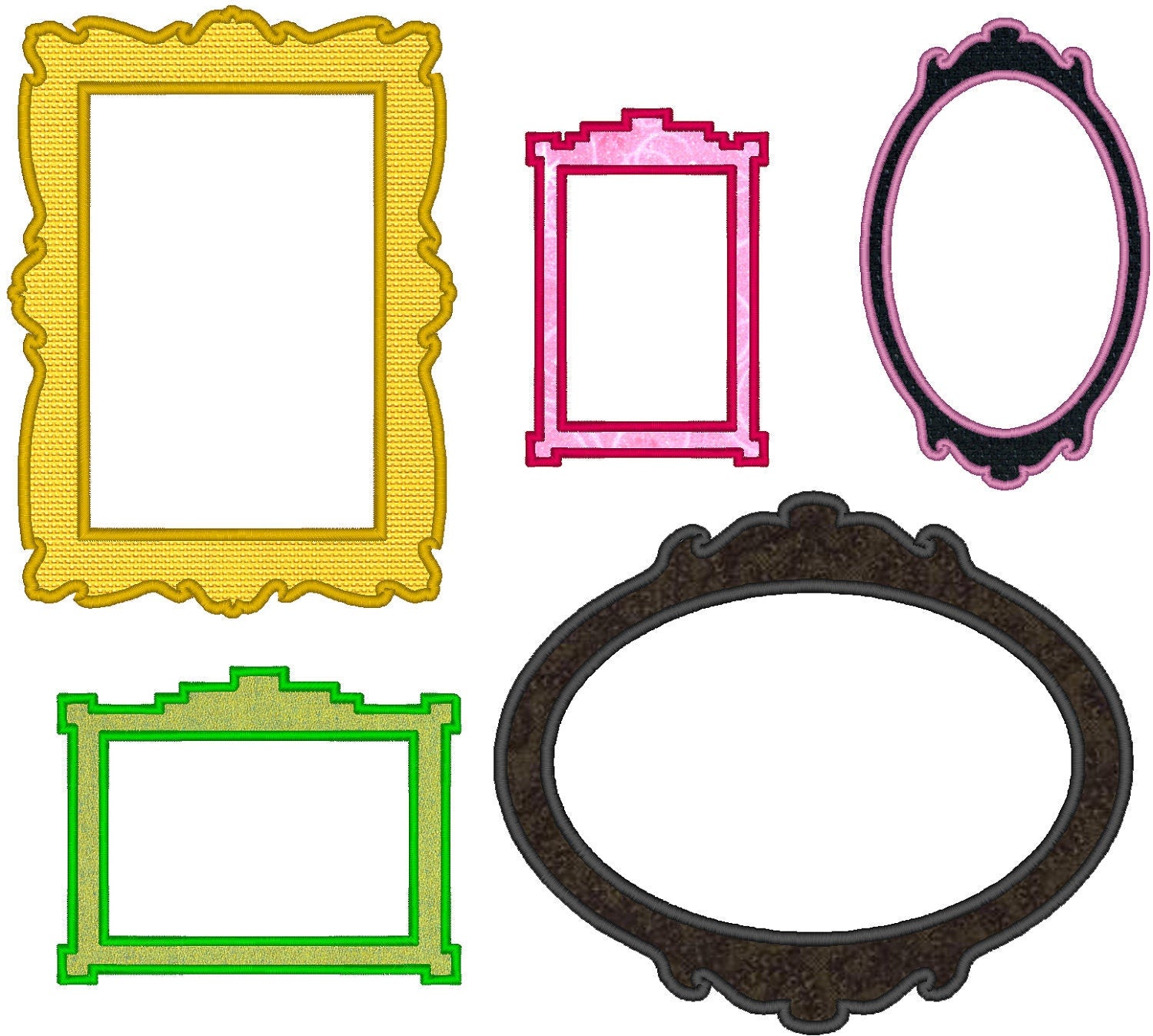 Frame Set of 5 – Frame embroidery design by Artapli