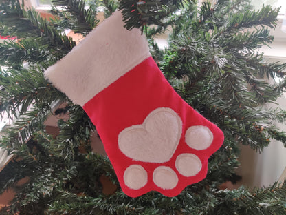 Paw Christmas Stockings and mini font Advent Socks In The Hoop ITH project machine embroidery designs