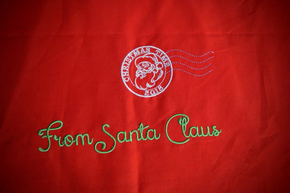 Santa Mail Express Stamp Machine Embroidery 1.5" 2" 2.5" 3" 4" | PES DST JEF | Artapli