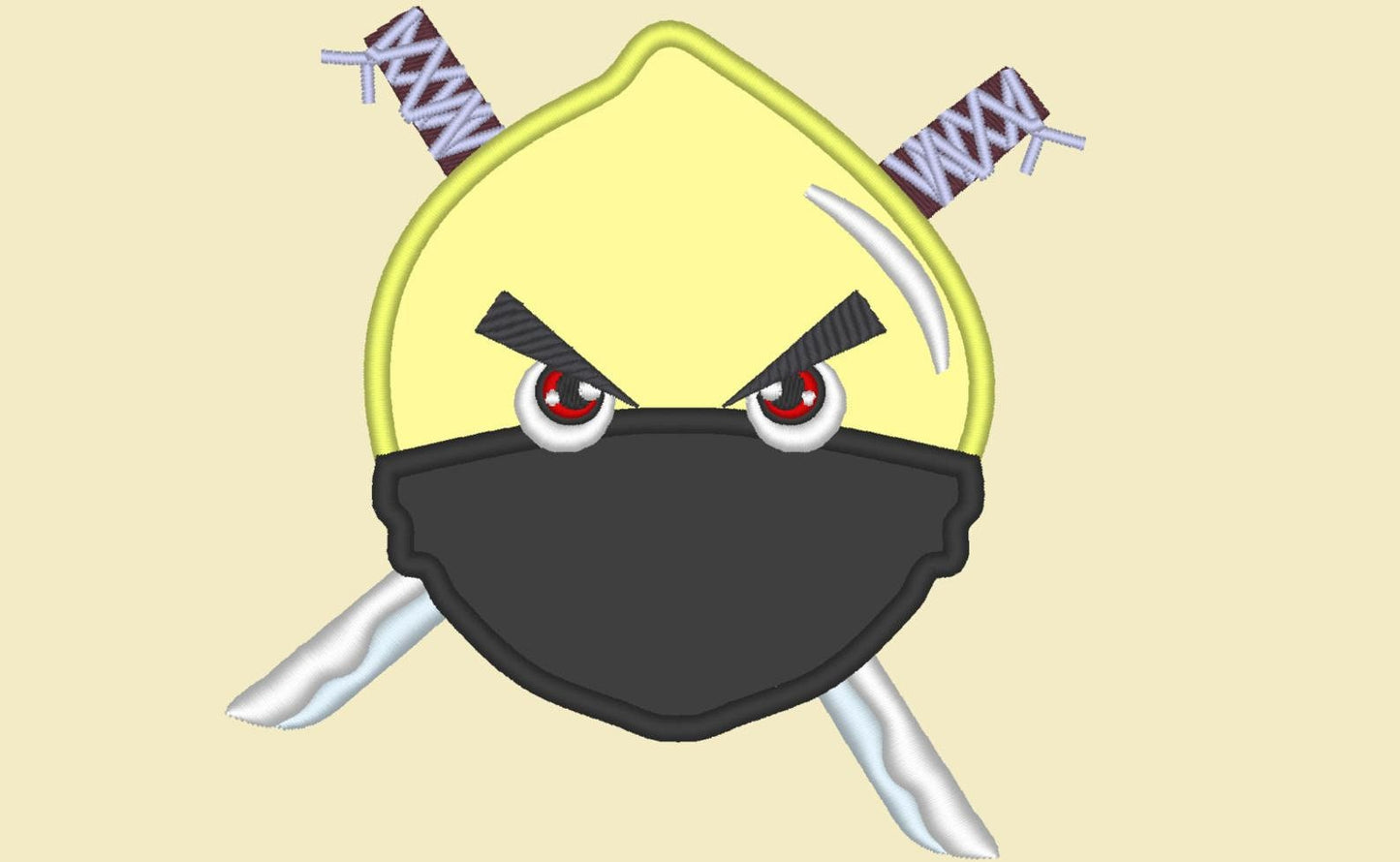 Fruit Ninja Set – Fill Stitch embroidery pattern by Artapli