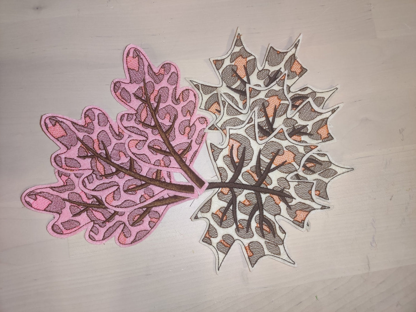 Leopard Patterned Oak Maple Leaf - image 1