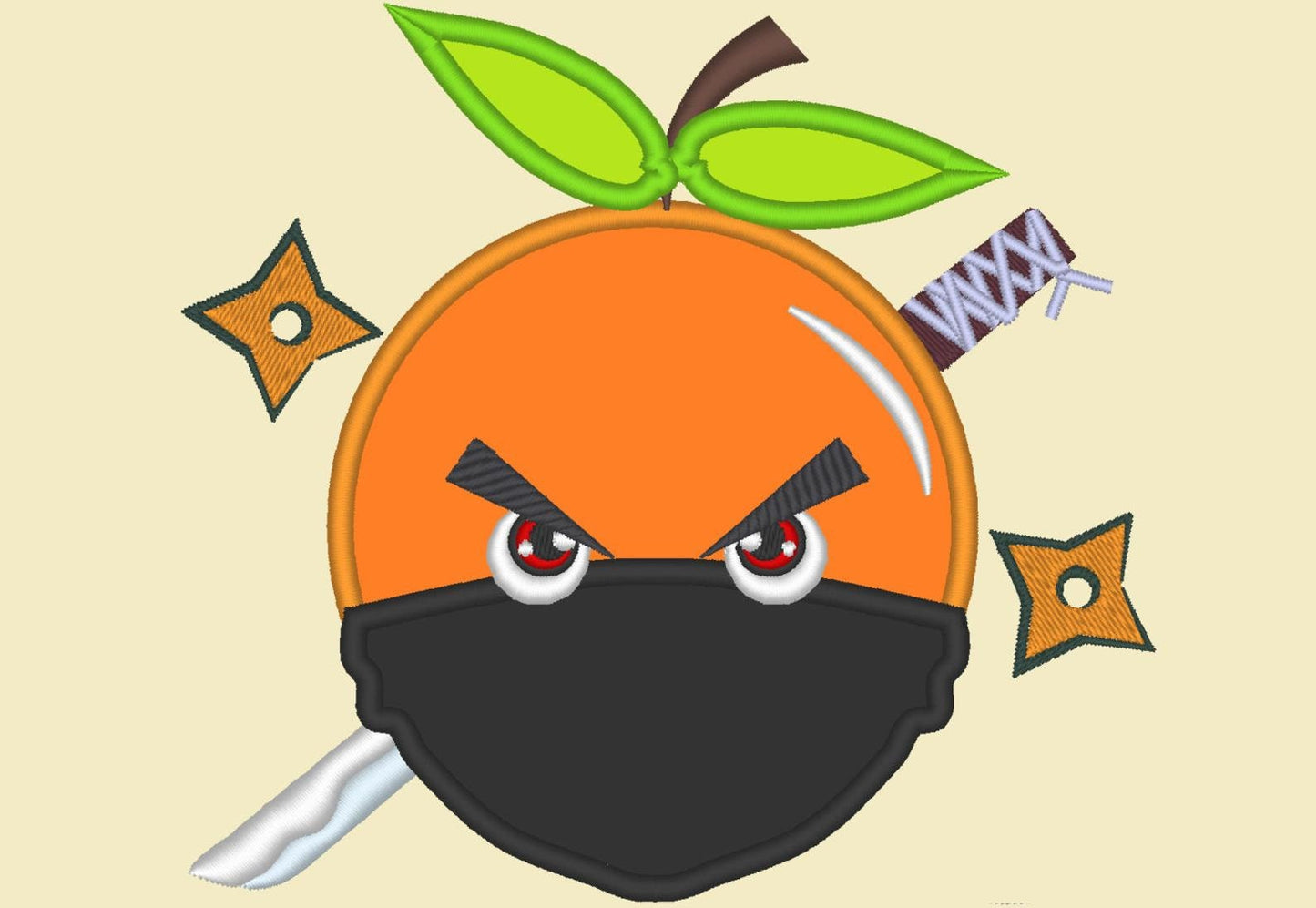 Fruit Ninja Set – Sizes 3" 4" 5.5" 6" 5" 7" Digital Embroidery File | Artapli
