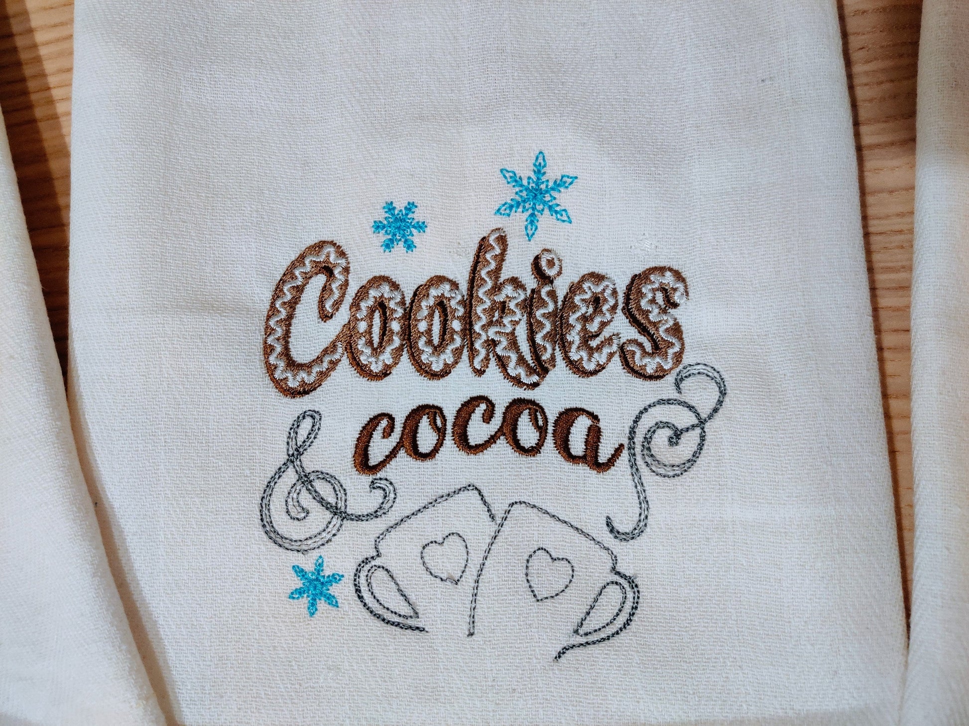 Merry Christmas kitchen Cookie baking saying designs SET of 6 Kitchen cute quotes -dish towel apron machine embroidery