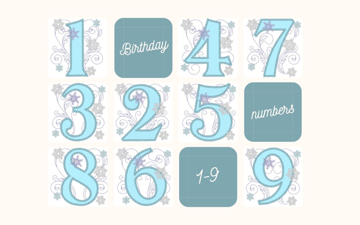 Frozen Swirls Birthday Number Six – Instant Download | Artapli