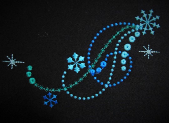 Frozen Swirl Sparkle Tail Snowflake Set – Frozen instant download embroidery file by Artapli