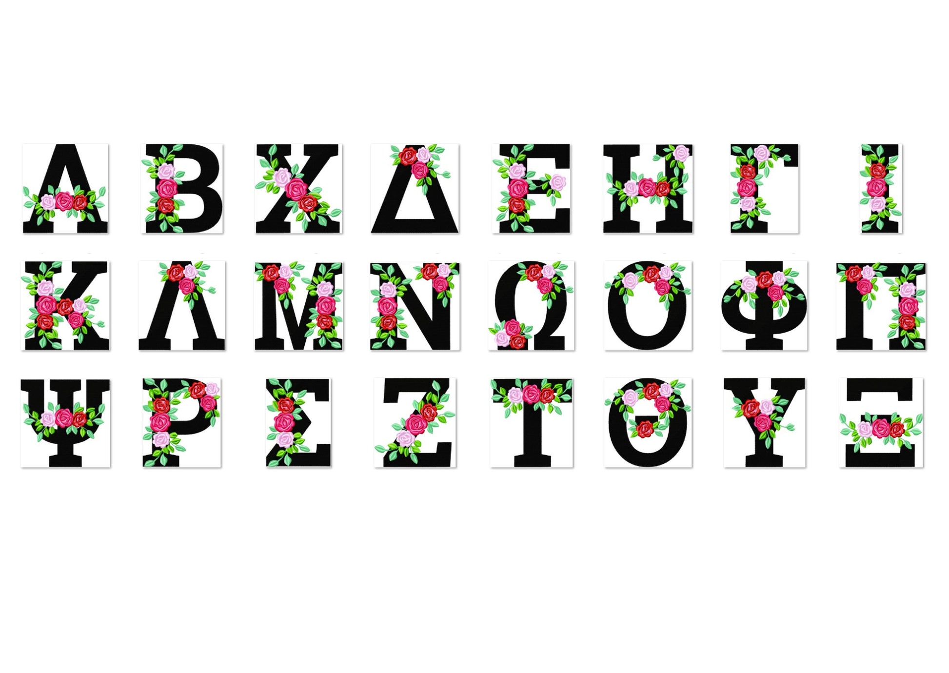 Floral Greek Font – Instant Download | Artapli