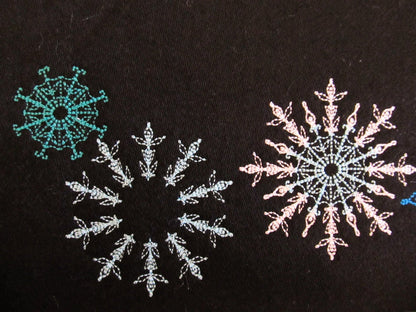 Frozen Swirl Sparkle Tail Snowflake Set – Kids embroidery design by Artapli