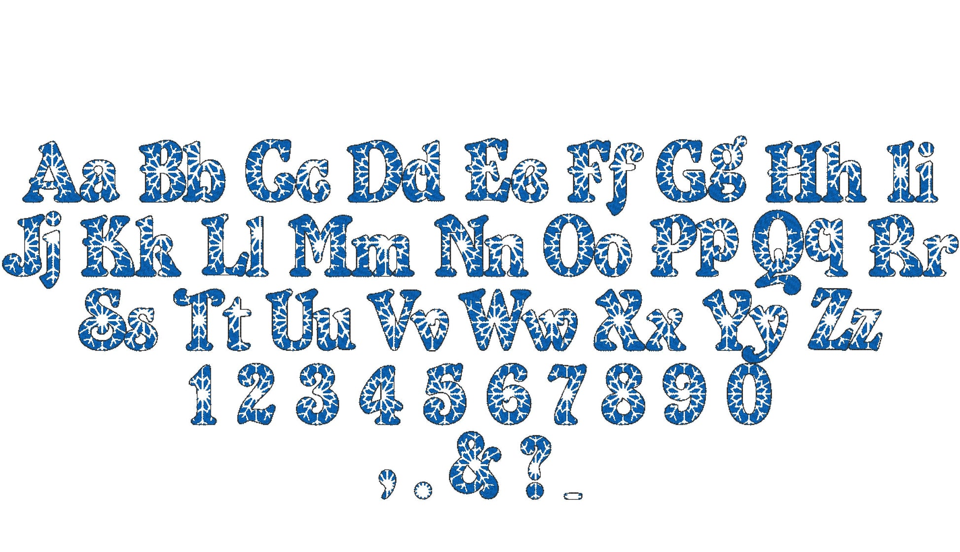 Frozen Font machine embroidery designs Snowflake alphabet letters numbers punctuation Christmas winter font BX