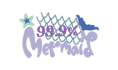 Mermaid DNA Genetic Match Machine Embroidery 4" 5" 6" 7" 10" | PES DST JEF | Artapli