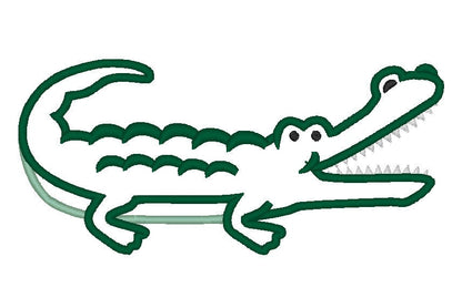 Crocodile Gator Wild Animal Applique Embroidery 4" 5" 5.5" 6" 7" 8" | PES DST JEF | Artapli
