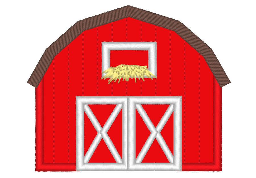 Farm Barn Applique Embroidery 3" 4" 5" 5.5" 6" 7" | PES DST JEF | Artapli
