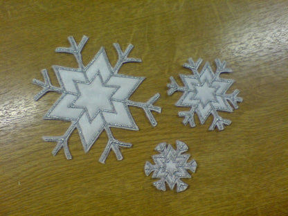 Snowflake Set of 9 types machine embroidery designs Christmas winter holiday