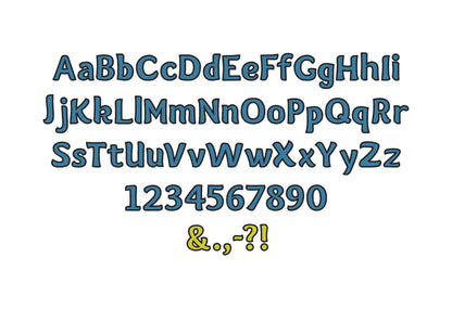 Bold Fill Stitch Kids Font – Sizes 1" 1.3" 1.5" 2" 2.5" 3" BX Digital Font File | Artapli