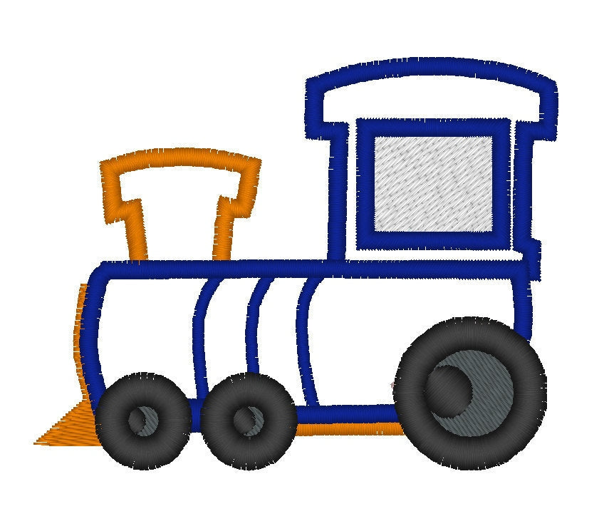 Train Applique machine embroidery designs