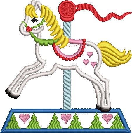 Carousel Horse 2 types rearing and running horse – Instant Download | Artapli