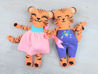 Pretty Tiger 2 types ITH Embroidery 5" 7" | PES DST JEF | Artapli