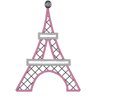 Eiffel Tower Fill Stitch and Applique - image 1