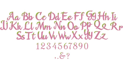 Iridescent Font Agnesa – Sizes 1.8" 3" 4" 4.5" 5" 7" BX Digital Font File | Artapli