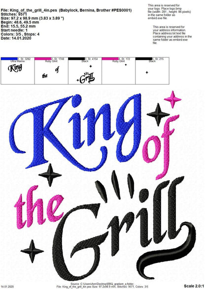 King of the Grill Saying – Instant Download | Artapli