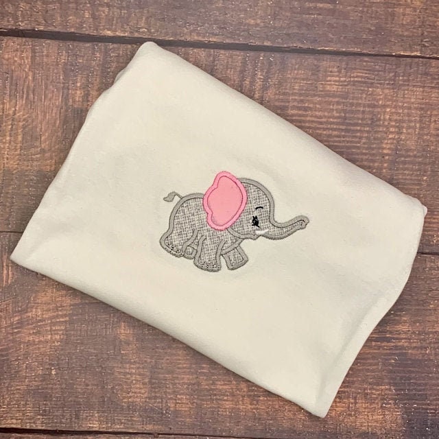 Little Elephant baby boy Applique machine embroidery designs