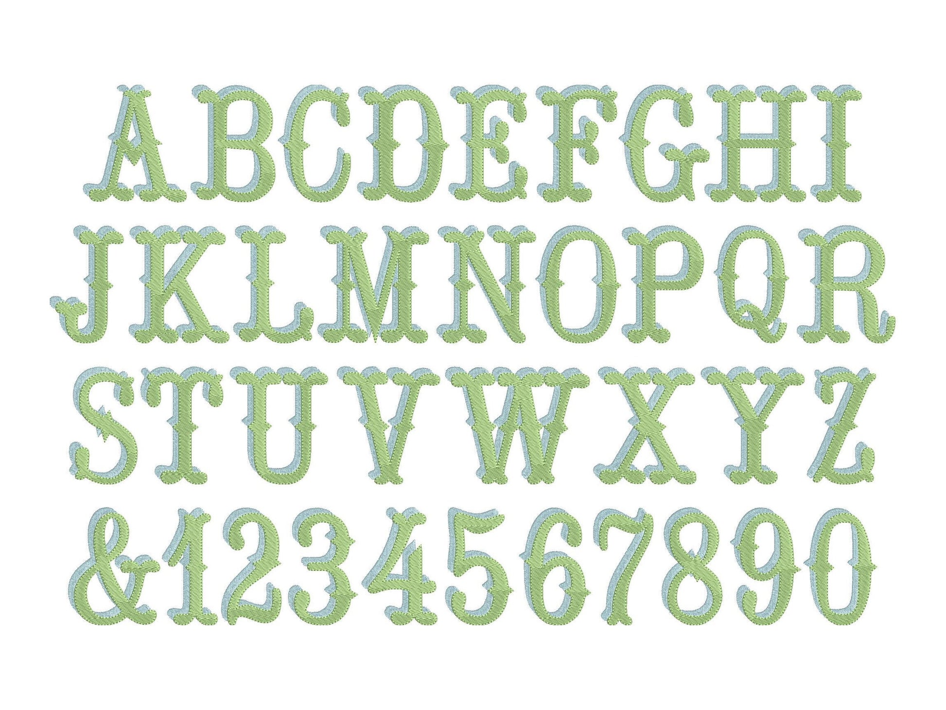 Monogram Font machine embroidery designs, western theme saloon shadow alphabet letters BX