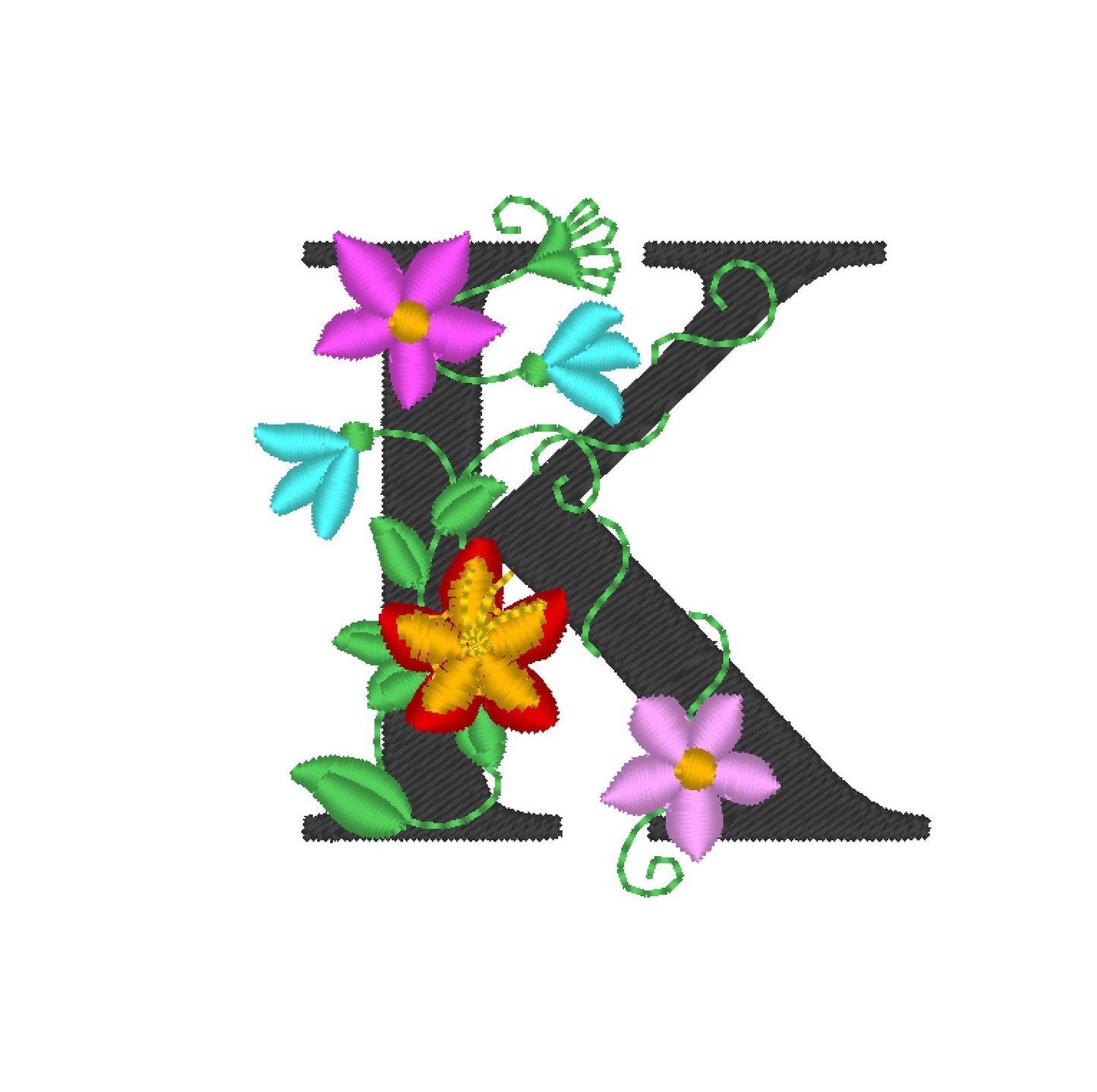 Floral whole alphabet mini small monogram lace swirl flowers block font Font machine embroidery designs monogram