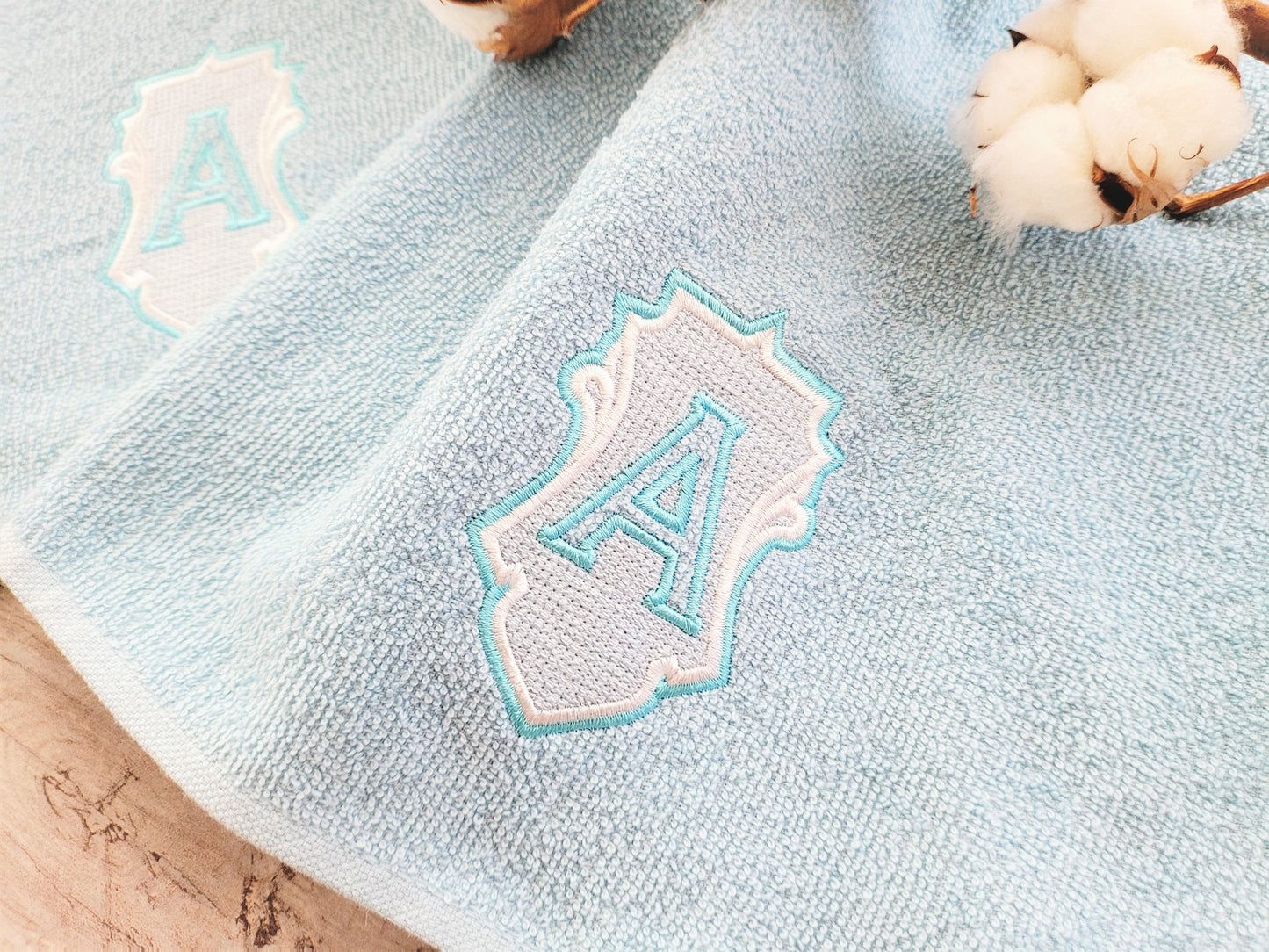 Embossed Terry Towel Monogram – Instant Download | Artapli