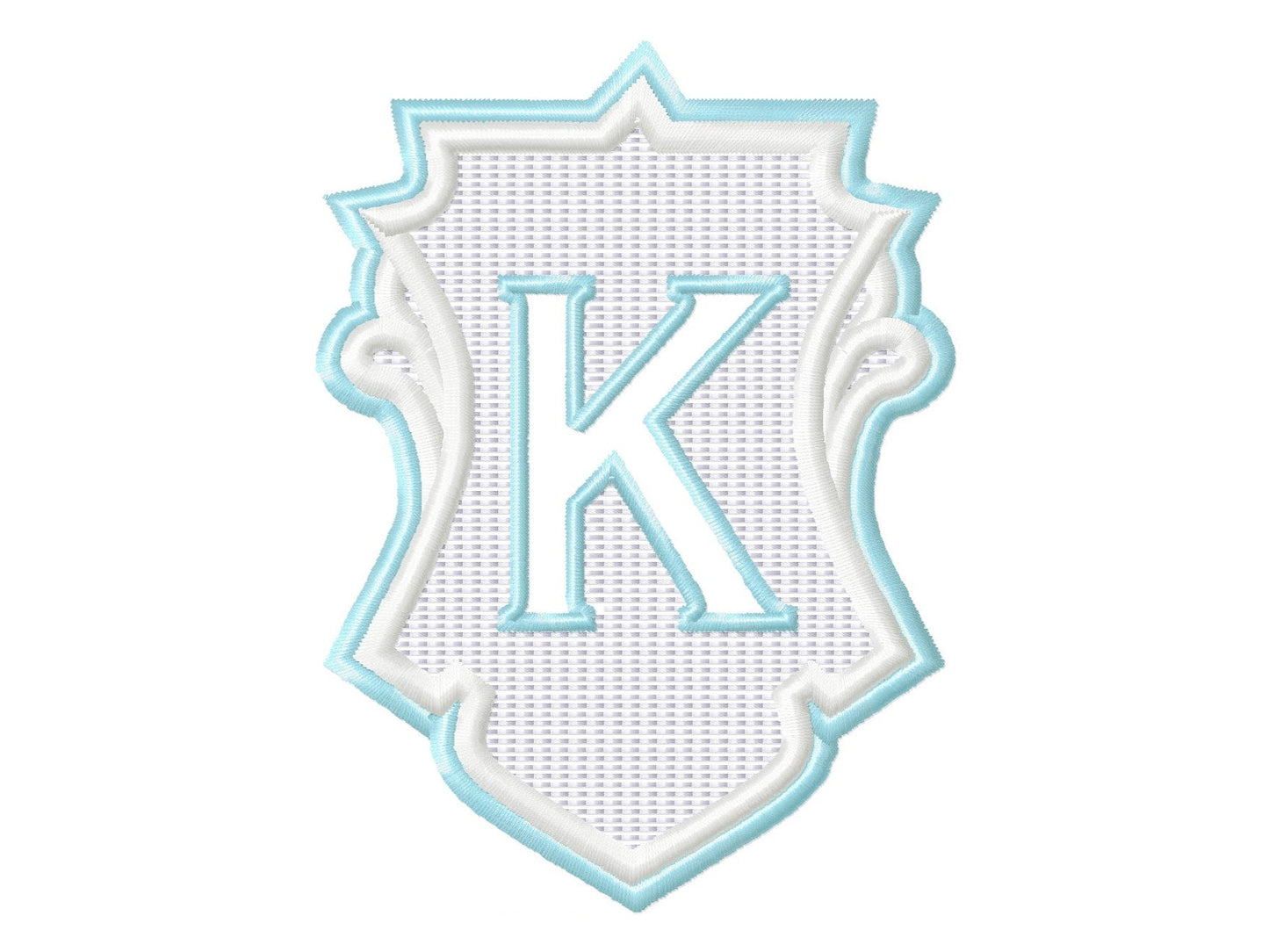 Embossed Terry Towel Monogram – Embossed machine embroidery design by Artapli