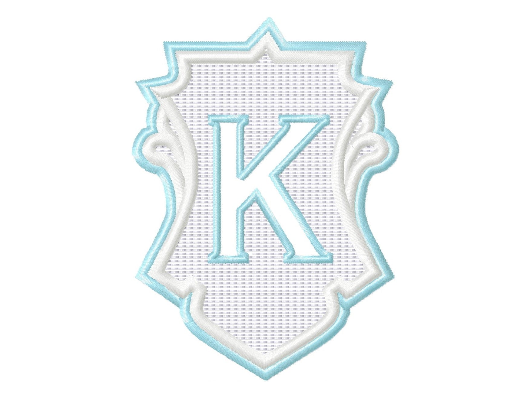 Embossed Terry Towel Monogram – Embossed machine embroidery design by Artapli