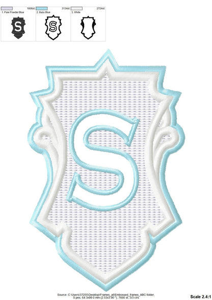 Embossed Terry Towel Monogram – Embossed instant download embroidery file by Artapli