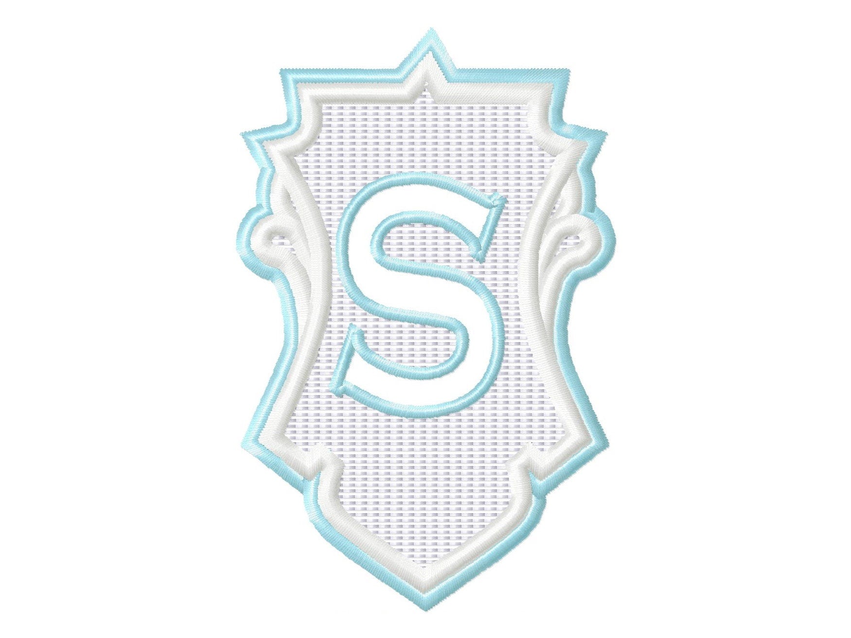 Embossed Terry Towel Monogram – Wedding machine embroidery pattern by Artapli