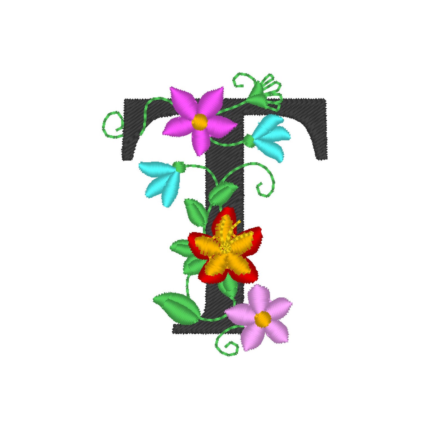 Floral whole alphabet mini small monogram lace swirl flowers block font Font machine embroidery designs monogram