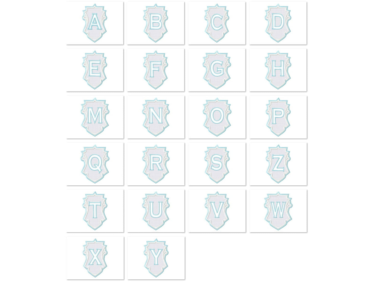Embossed Terry Towel Monogram – Frame digital embroidery pattern by Artapli