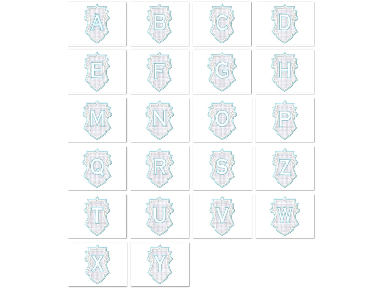 Embossed Terry Towel Monogram – Frame digital embroidery pattern by Artapli
