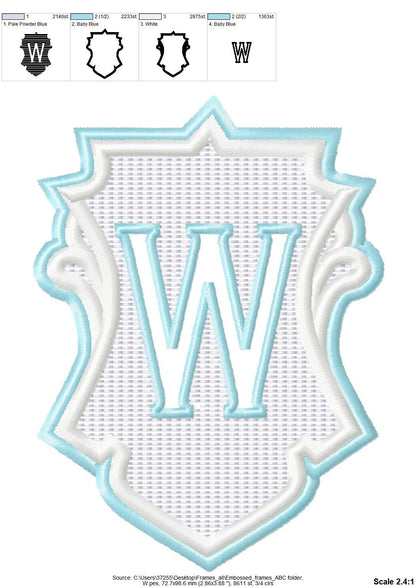 Embossed Terry Towel Monogram – Towel embroidery design instant download by Artapli