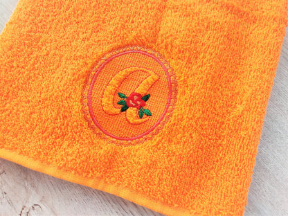 Embossed towel lace  monogram A-Z – Embroidery Font 4" | BX PES DST JEF | Artapli