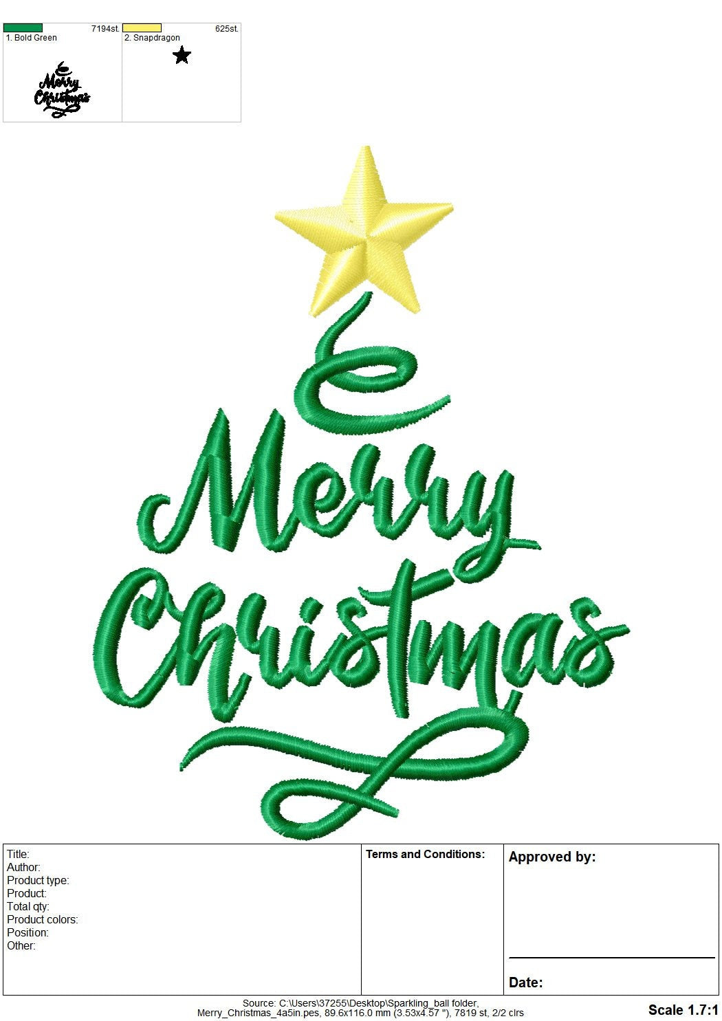 Merry Christmas, Christmas tree curly damask with star sparkle swirl curl saying machine embroidery designs